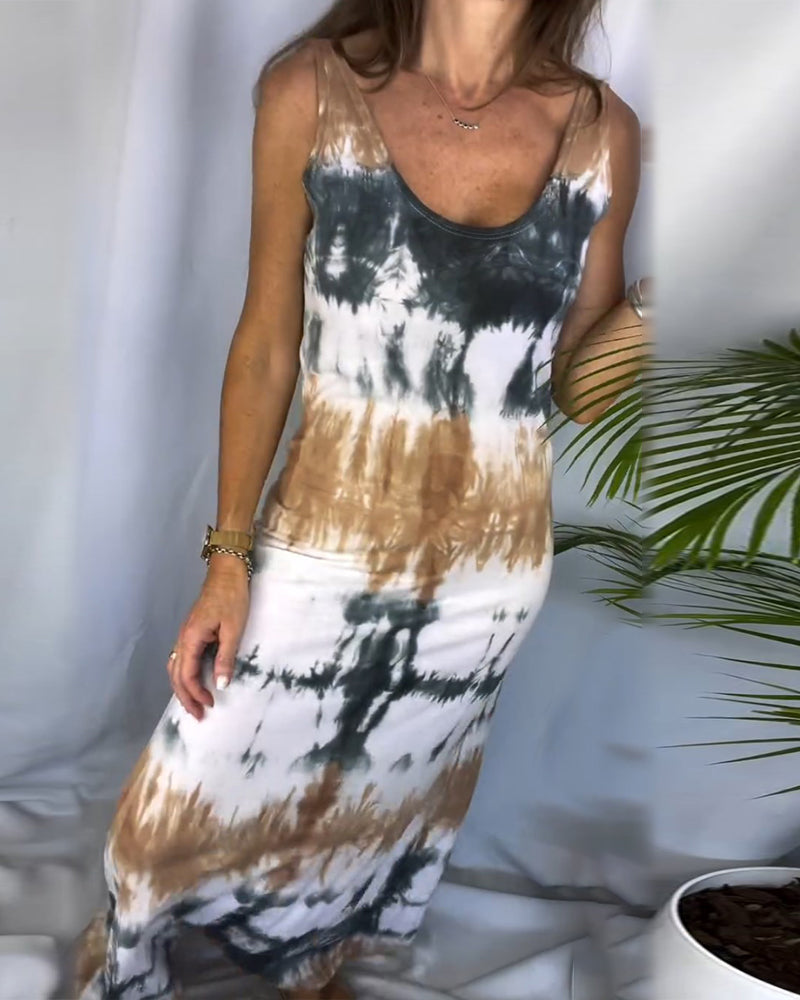 MaxiChic | Sleeveless U-neck maxi dress